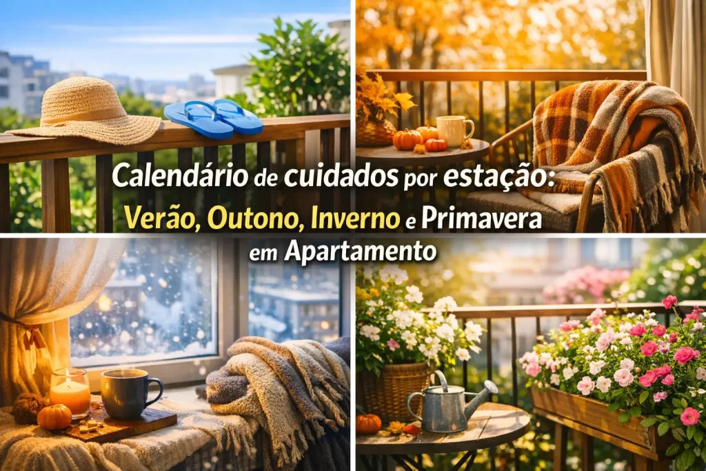 Calendário de cuidados sazonais para apartamento: verão, outono, inverno e primavera