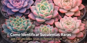 Suculentas raras em diferentes cores e formas, foco em detalhes