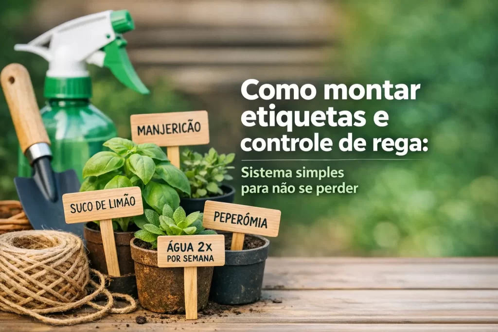 Etiquetas simples para plantas e controle de rega 2026.