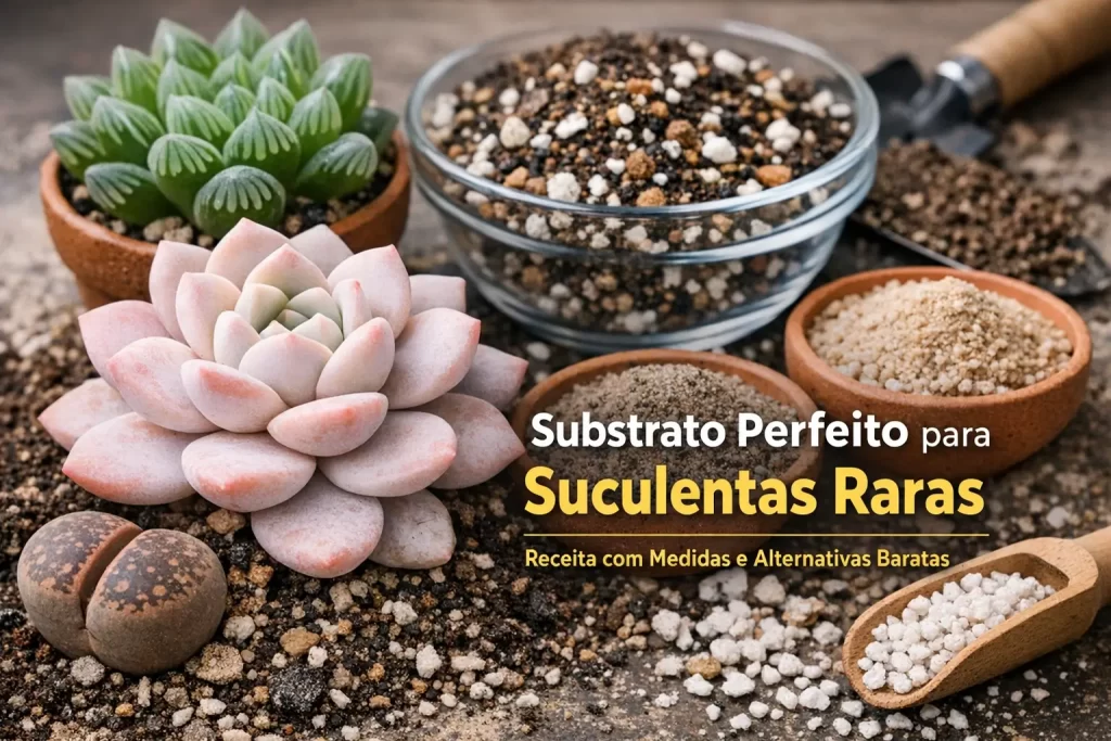 Suculentas raras e substrato perfeito com materiais acessíveis.